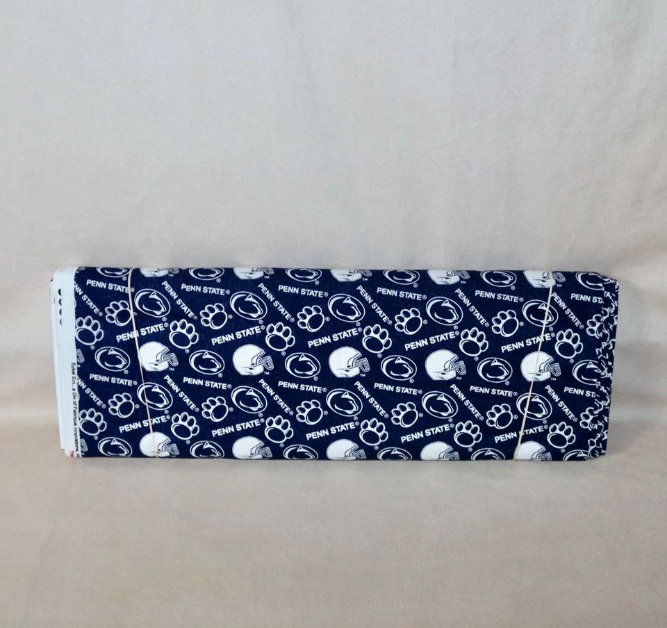 Penn State ~ Paws & Helmets Pattern College Cotton Fabric 1/4 Yard 9” X 44” - Image 3 of 4