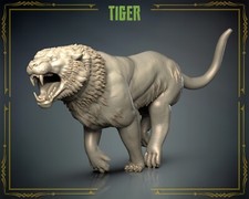 Tiger  Animal 3  3dIPStudios  D D Roleplaying Miniature 32mm