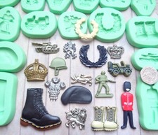 1x Mini Craft Mould: Soldier Military Army Themed (Clay Resin Cupcake PMC Wax)