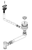 Blanco 226897 Ablaufgarnitur 1 X 3,5'' Sieb ÜBerlauf Oval/Horizontal