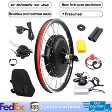 20 Inch eBike Electric Rear Wheel Hub Motor Bicycle Conversion Kit 48V
