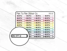 1257-22~~Wax Appt @ Reminder Planner Stickers.