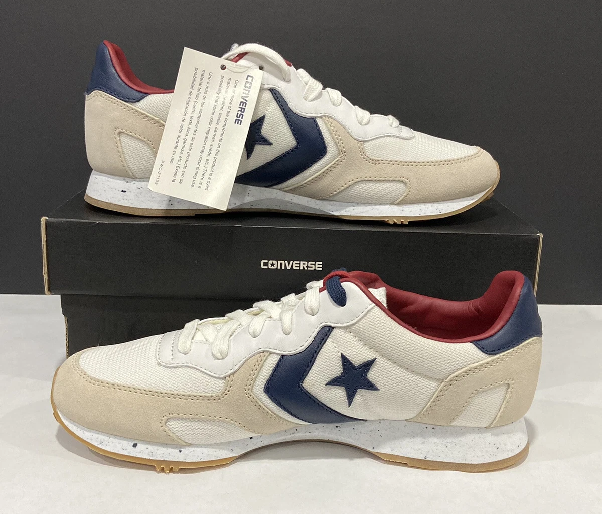 Converse Auckland Racer OX x Undefeated Size 8.5 White Athletic