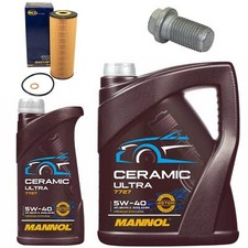 Motoröl Filter Set MANNOL 5W-40 6 Liter + Schraube für Mercedes C-Klasse SLK CLK Motoröl Filter Set MANNOL 5W-40 6 Liter + Schraube für Mercedes C-Klasse SLK CLK