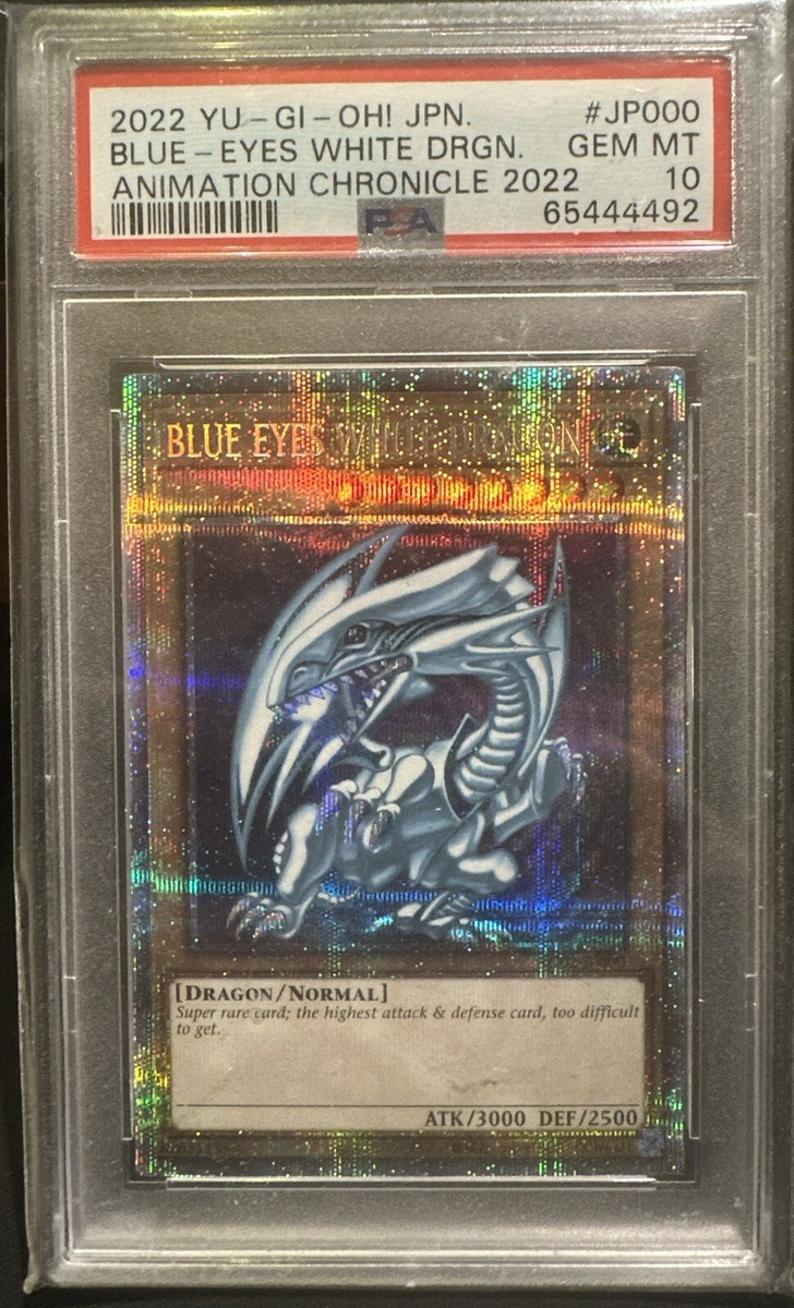 Yu-Gi-Oh PSA10 Blue Eyes White Dragon Prismatic Secret Rare AC02