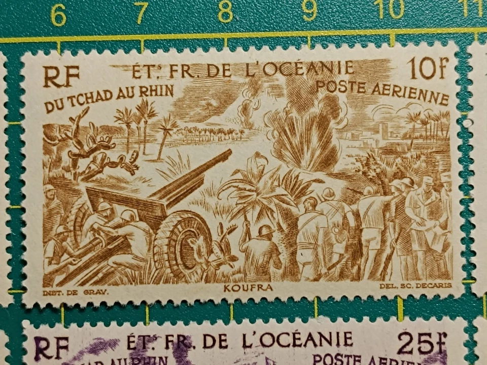 French Polynesia 1946, AIR Post, Chad to Rhine Issue, Sc C11-C16, Set of 6, MNH - Image 3 of 4