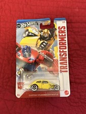 Mattel Hot  Wheels Transformers 1/5 Custom VW Volkswagen Beetle Yellow New 
