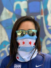 Chicago Neck Gaiter Face Mask Balaclava Scarf UV Sun Shield Gaiter Mask