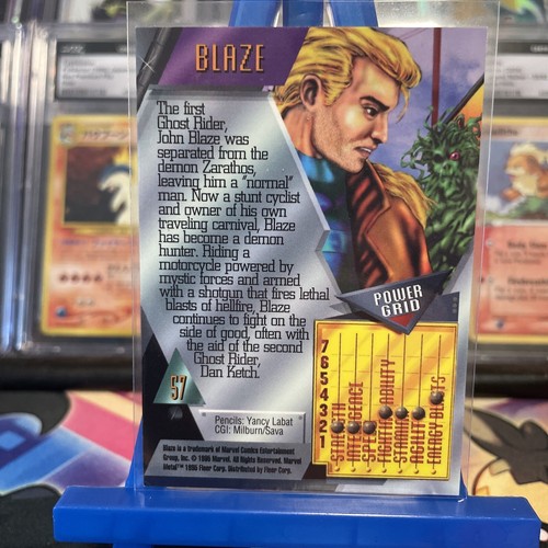 Blaze 1995 Fleer Marvel Metall #57 Karte - Bild 2 von 10