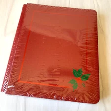 VTG Creative Memories Scrapbooking Album NOS Winter 1994 Red Holly 8”x10”