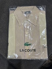 Lacoste Short Sleeve Button Down Men  s Dress Shirt With Pocket Size 38 NWT 