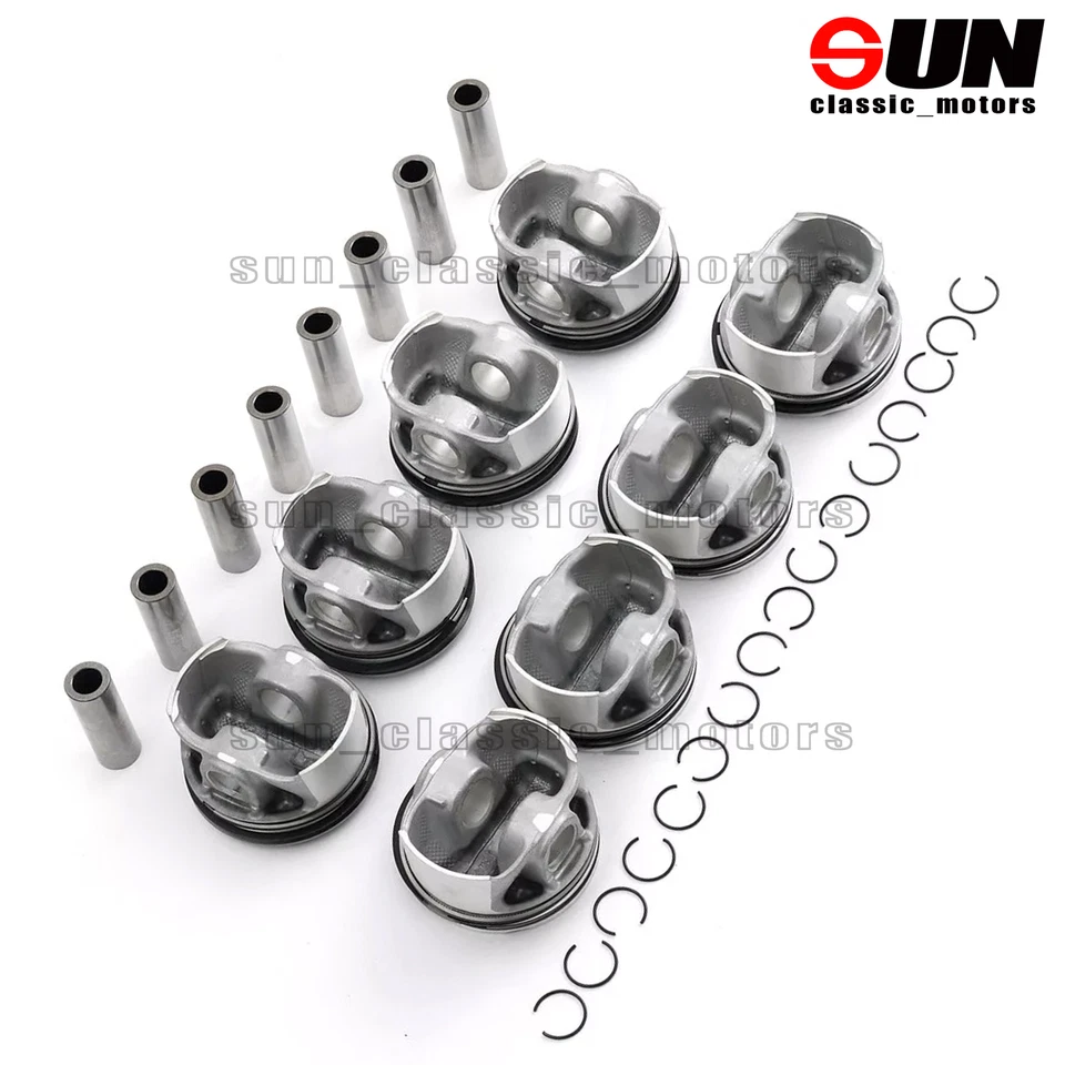 STD 8pcs MAHLE Pistons & Rings Kit Φ89mm For BMW X5 X6 M E70 E71 S63B44A V8 4.4T - Image 3 of 4