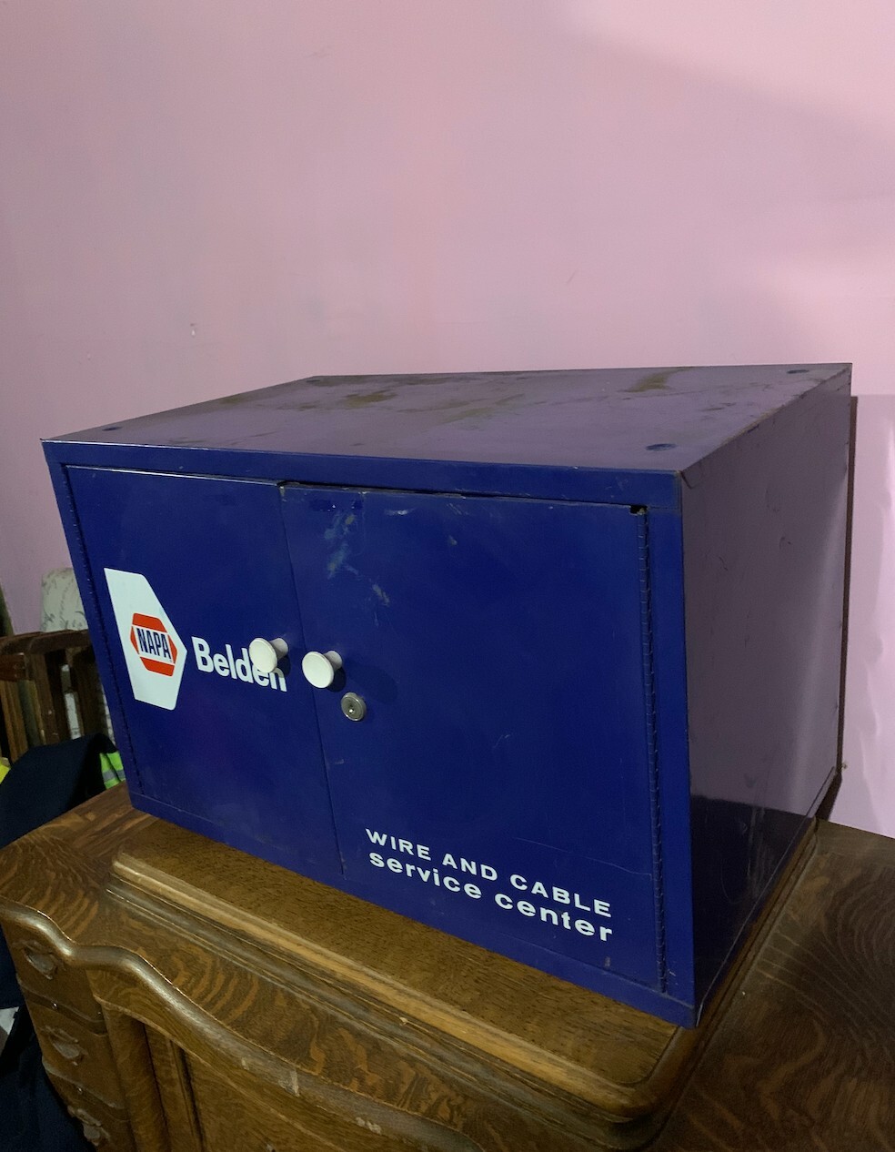 Vintage NAPA Belden Automotive Repair Service Station Auto Parts Metal