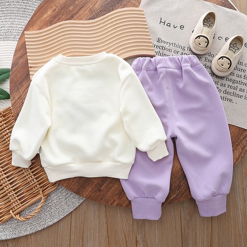 New Baby Girl Clothes Suit Children T-Shirt Pants Set Kid Toddler Casual Outfits - Picture 7 of 23