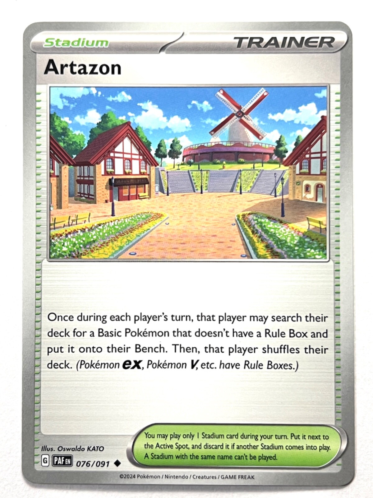 Artazon 076/091 Uncommon Scarlet & Violet Paldean Fates Pack Fresh Near Mint NM