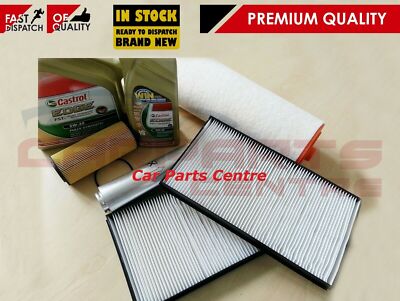 FOR BMW 5 SER E60 E61 OIL AIR FUEL POLLEN FILTER SERVICE KIT CASTROL EDGE 5w30