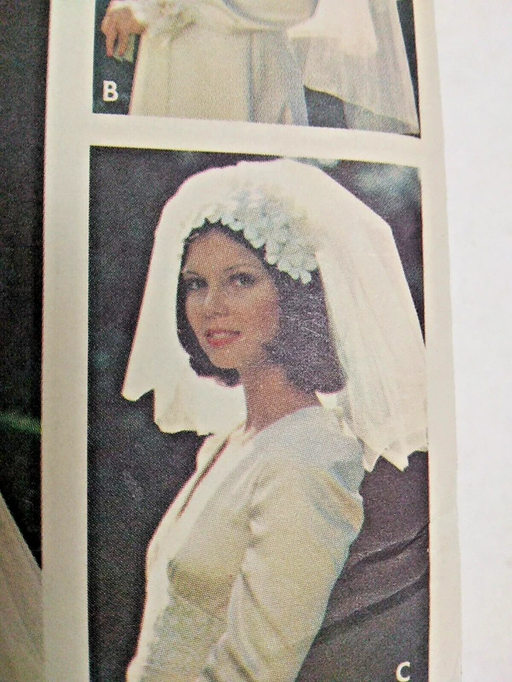 VEIL Headpiece Cap Bridal Wedding Butterick 3753 Sewing Pattern UC VTG 70s - Image 3 of 4