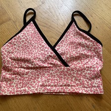 Girls Brandy Melville Pink Amara Cropped cheetah vest top
