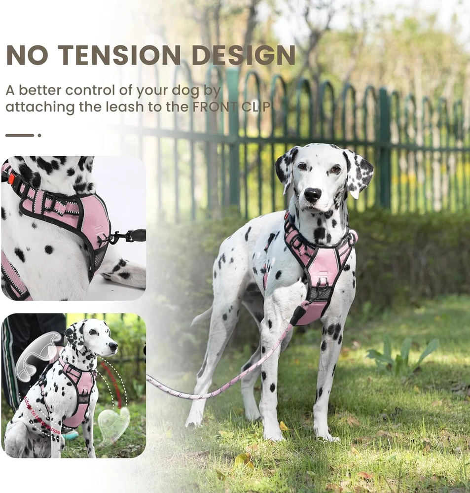 Dog Harness | No Pull Dog Harness | Reflective Oxford | Padded Handle | 4 Adjust