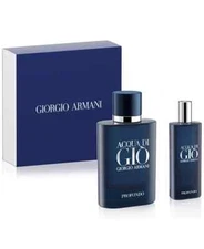 Giorgio Armani Acqua di Gio Profondo EDP Gift Set 2.5 oz & 0.5 oz Travel Spray
