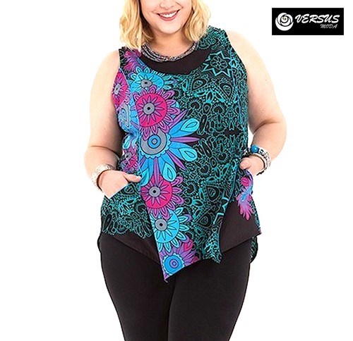 Canottiera Top Donna Curvy Taglie Grandi Woman Oversize T-shirt Top  AVTUP0368 | eBay