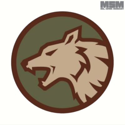 Mil-spec Monkey Taktischer Patch mit Klettverschluss Wolf Head Wolfskopf