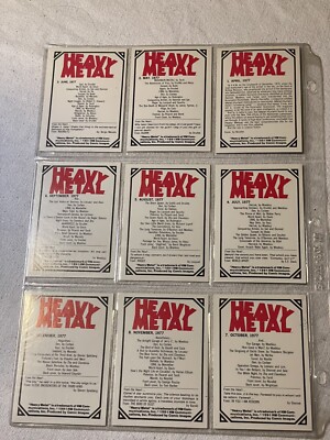 Heavy Metal Trading Cards 1991 incomplete missing 2 cards | eBay