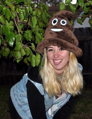 LED Poop Emoji - Plush Hat One Size 