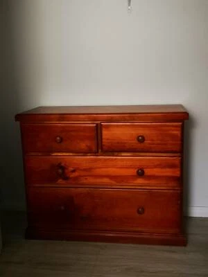 Chest Of Drawers Tall Boy 2 Small Drawers 2 Wide Drawers Dressers