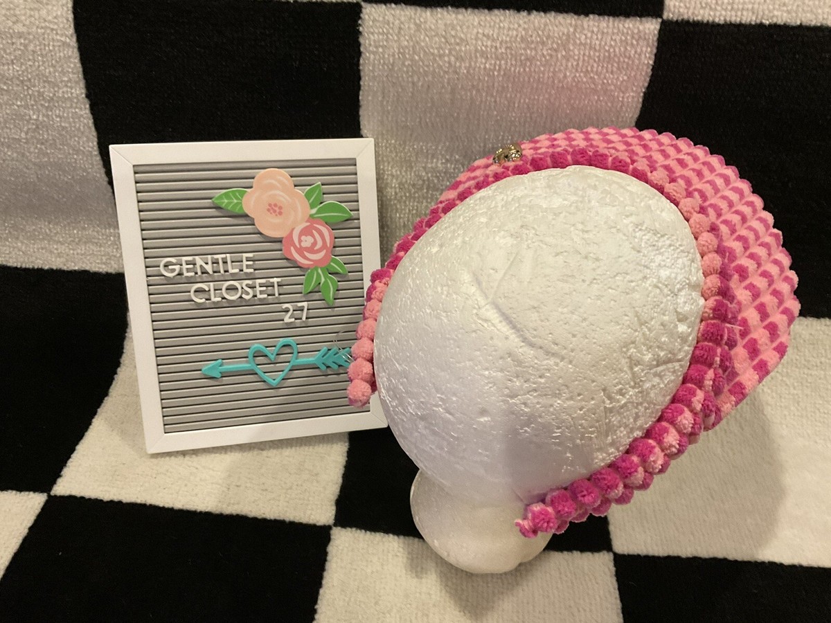 Juicy Couture Terry Cloth Pink Hot Pink Pattern Visor With 