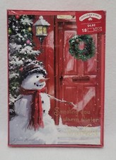 Holiday Boxed Christmas Cards With Envelopes 18 Cards Snowman Door