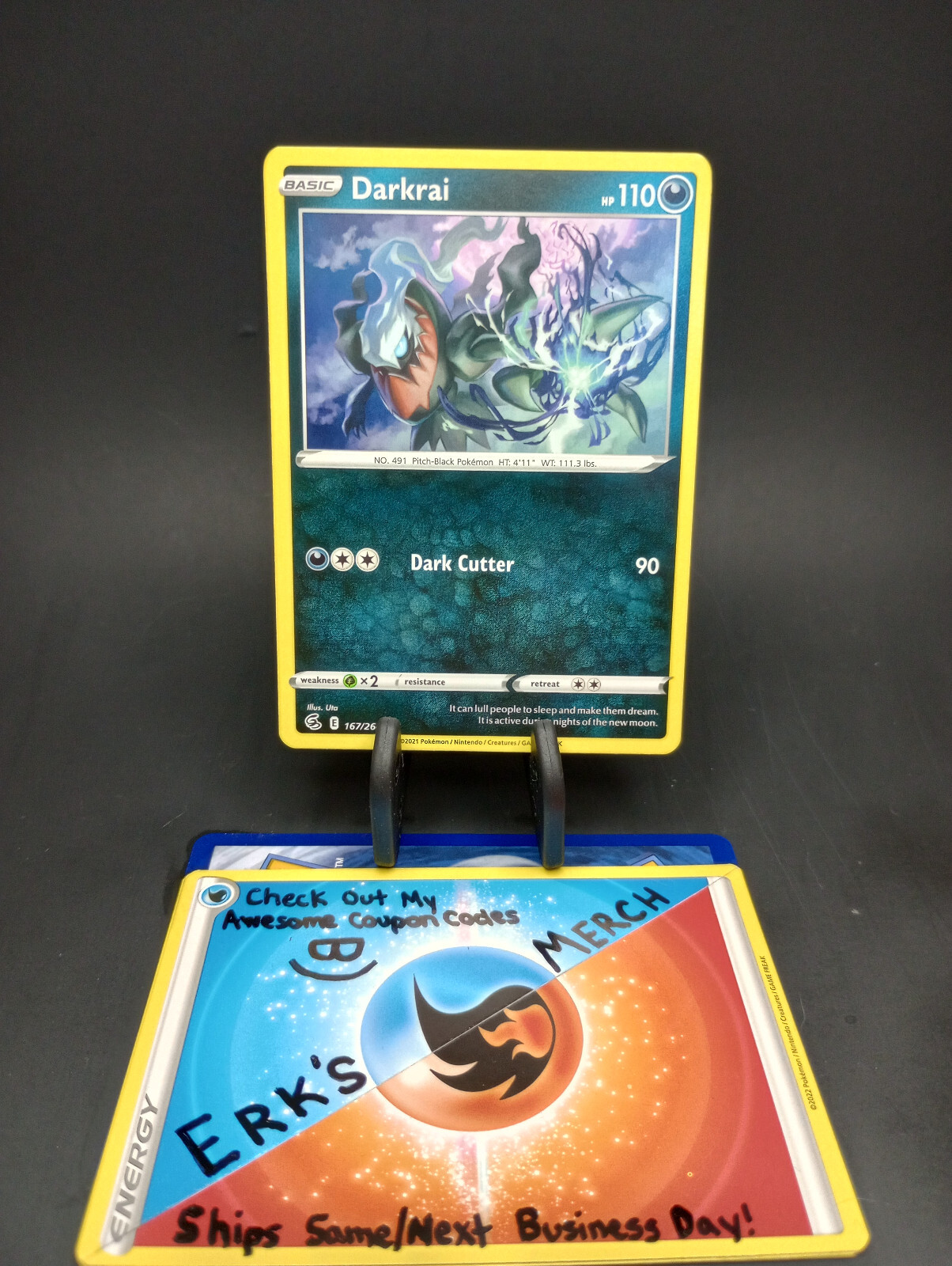 Darkrai 167/264 Fusion Strike Regular Uncommon Pokemon Card 