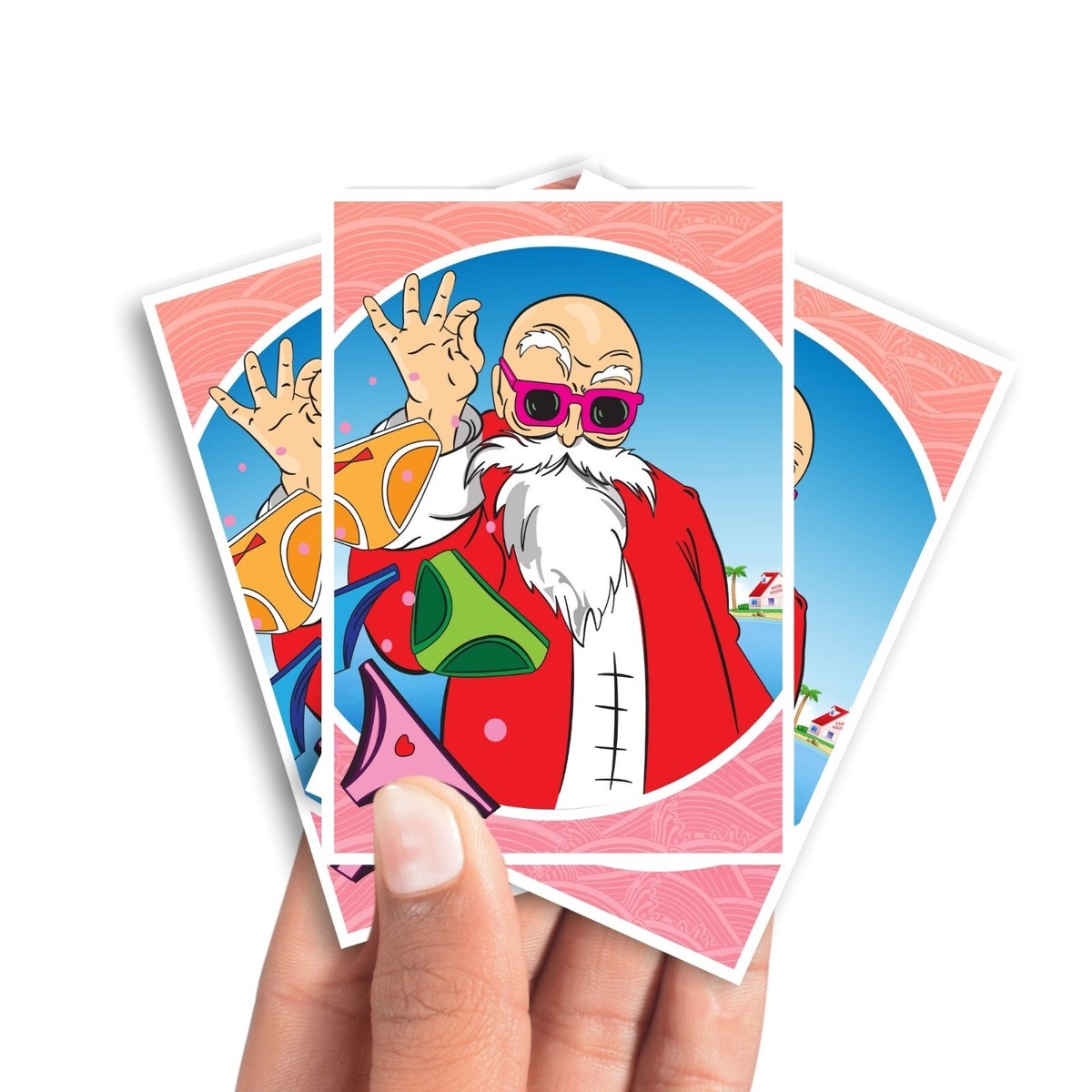 Master Roshi Card Sleeves Standard Size (Holographic) / White / 150 Sleeves