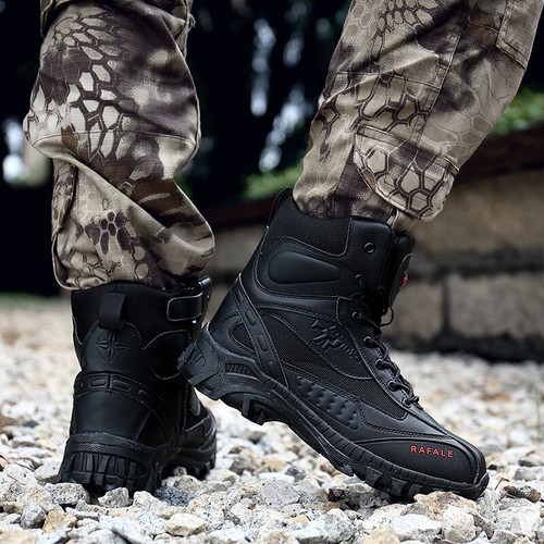 Men's Tactical Cadet Security Military Police Hiking Army Patrol Combat Boots - Picture 27 of 31