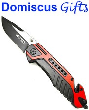 8 1/2" NEW WARTECH Spring Assisted Red Black Sport POCKET KNIFE Folding Knives