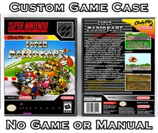 Super Mario Kart - Super Nintendo SNES Custom Case *NO GAME*