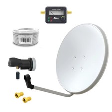 60 cm singolo LNB HD impianto satellitare digitale Satfinder 50 m cavo 1 part...