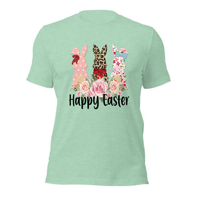 Easter Gifts | Happy Easter Shirt | Easter Tshirt | Floral Bunnies Shirt 