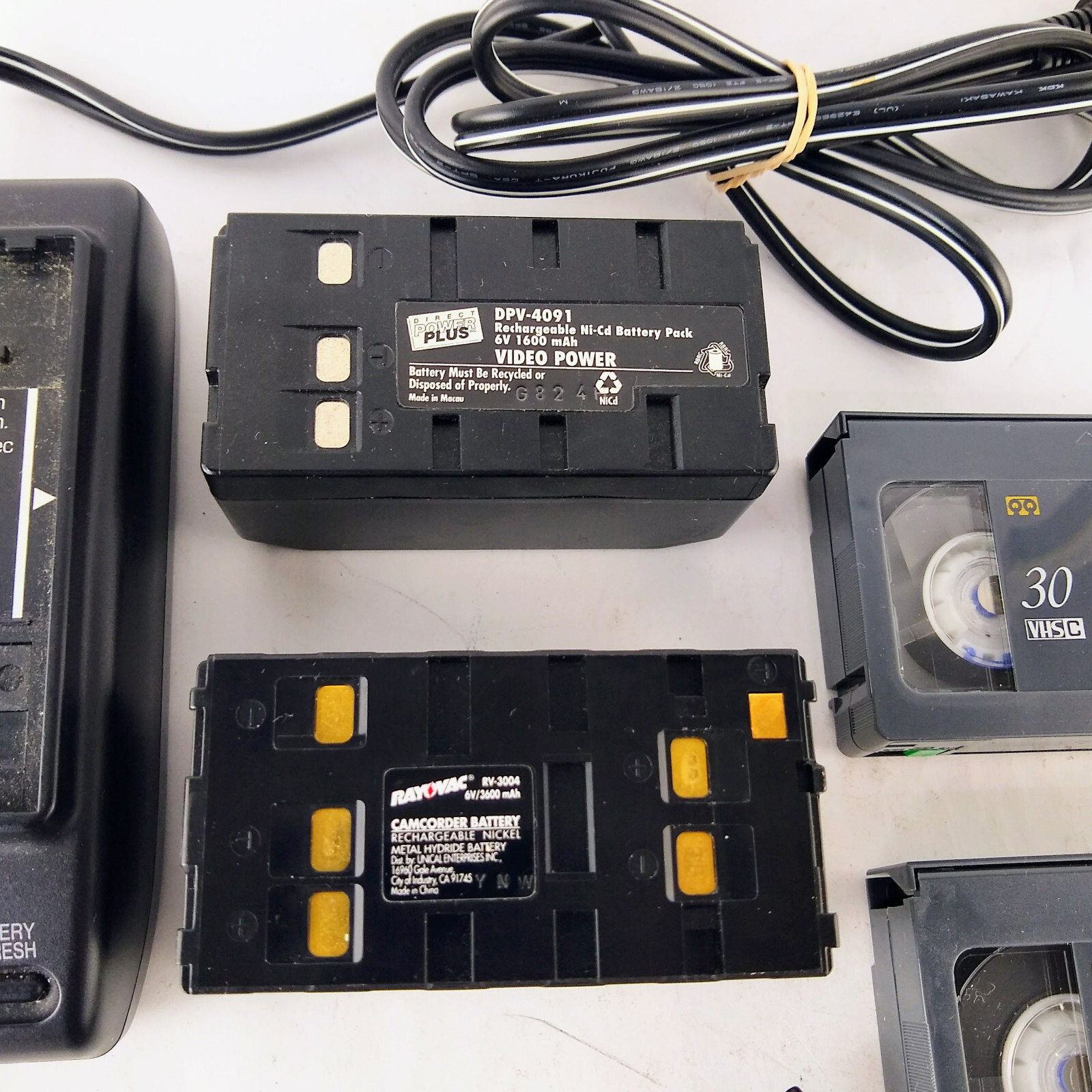 Panasonic PVA17 VHSC Camcorder Battery Charger 2 Batteries DC Power