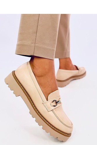 Woman Beige Loafers, Ladies Slop-on Platform Loafers, Moccasin Ladies Shoes Size - Picture 8 of 8