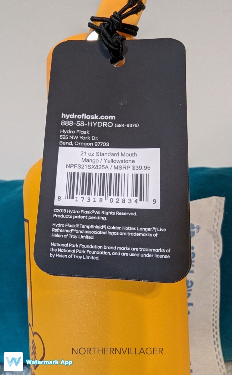 Bouteille Isotherme Hydro Flask 21 Oz – Édition Limitée Yellowstone – Neuve