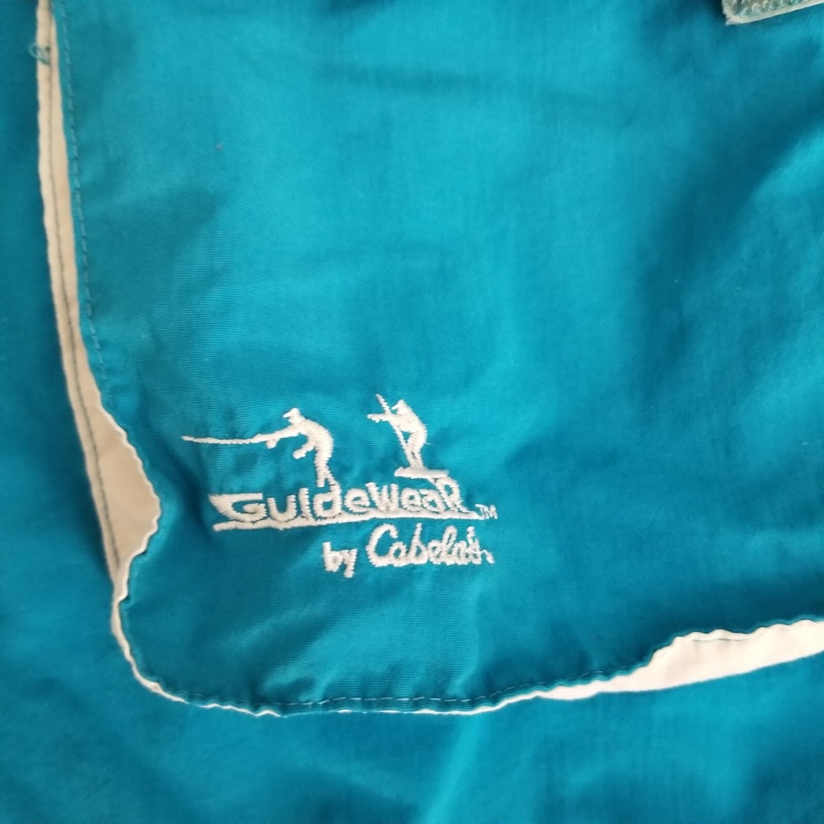 Chemise Cabelas Guidewear homme XL bleu boutonné nylon ventilé pêche