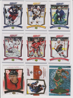 2007-08 Upper Deck MVP Hockey U-pick NM you pick base stars inserts RC rookie 