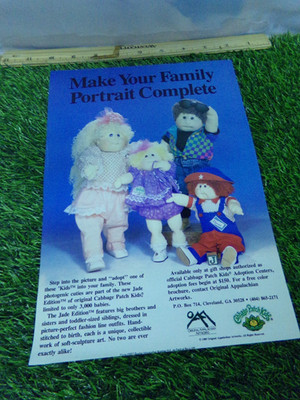XAVIER ROBERTS CABBAGE PATCH KID flyer for the jade editions 1989