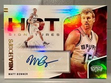 Rare Player Auto 20 Panini Matt Bonner NBA Signed Spurs Basketball Uniform 2 tim