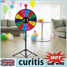 18" 14 Slots Prize Wheel Dry Erase Wheel of Fortune Spinning Wheel Tripod Stand
