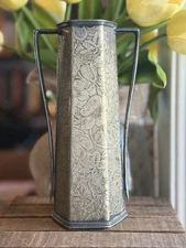 Antique Art Nouveau Silver-plated Vase by Weidlich Brothers Tapestry Circa 1900