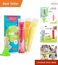 Disposable Ice Pop Bags BPA Free Freezer Tubes With Zip Seals for Snacks