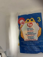 1999 New Ty Beanie Baby 3 Smoochy The Frog McDonald's Toy Sealed