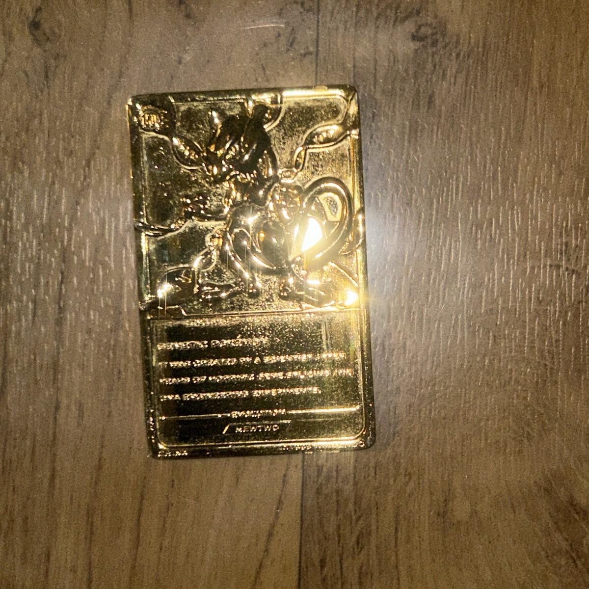 1999 POKMON GOLD PLATED Burger King 23 Karat Mewtwo. RARE Shiny Not  Dulled | eBay